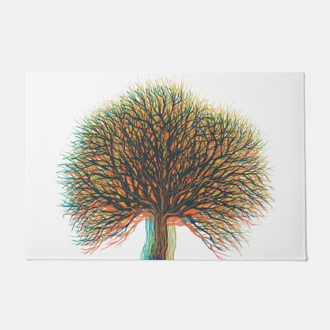 Voorjaarszomer herfst winterboom #3 deurmat (Voorkant)