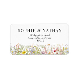 Voorjaarszomer Wildflower Boho RSVP Retouradres Etiket