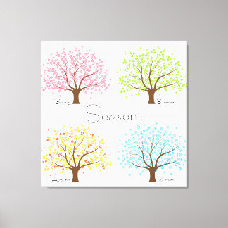 Voorjaarszomer — winterbomen canvas afdruk
