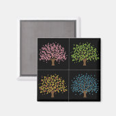 Voorjaarszomer — winterboom Magnet (Voorkant / Achterkant)