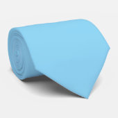 Voorkant Aangepaste Baby Blauwe Kleur Charmante Ou Stropdas (Opgerold)