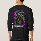 Voorkant + achterkant Schedel Kunst geobsedeerd de Trui (Achterkant)