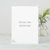 Voorkant en achterkant Uitnodigingskaart Kaart (Staand voorkant)