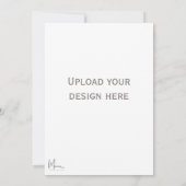 Voorkant en achterkant Uitnodigingskaart Kaart (Achterkant)