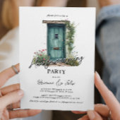 Voorkant Groene Deur Huis Warming Party Kaart