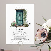 Voorkant Groene Deur Huis Warming Party Kaart