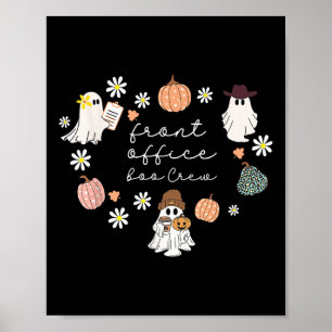 Voorkant Kantoor Boo Crew Pompoen Ghost Halloween Poster