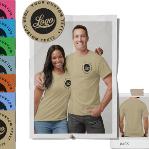 Voorkant print. Zakelijke logo +DarkText II Vrouwe T-shirt