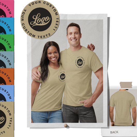 Voorkant print. Zakelijke logo +DarkText II Vrouwe T-shirt