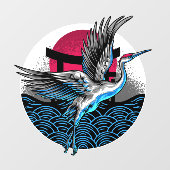 Voorkant restaurant van Japanse vliegende kernen Raamsticker (Vel)