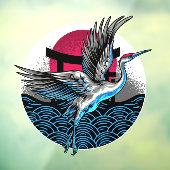 Voorkant restaurant van Japanse vliegende kernen Raamsticker (Vel 3)