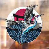 Voorkant restaurant van Japanse vliegende kernen Raamsticker (Vel 2)