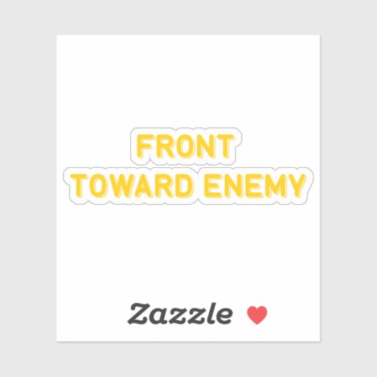 VOORKANT RICHTING VIJAND STICKER (Vel)