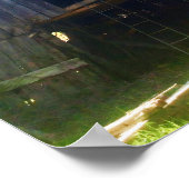 Voorkant Uitzicht een rustieke 100 jaar oude schuu Poster (Hoek)