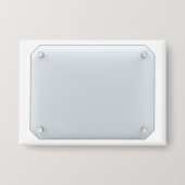 Voorkant uitzicht van doorzichtig glazen bord button (Voorkant)