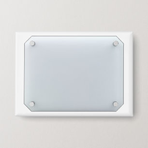 Voorkant uitzicht van doorzichtig glazen bord button