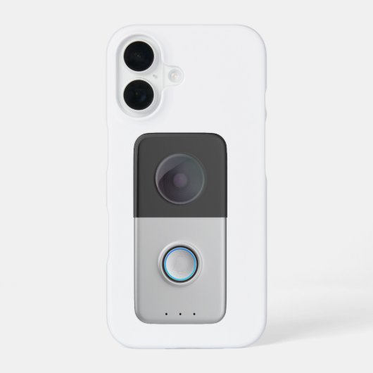 Voorkant uitzicht van smart video deurbel iPhone 16 hoesje (Achterkant)