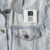 Voorkant uitzicht van smart video deurbel vierkante button 5,1 cm (In situ)