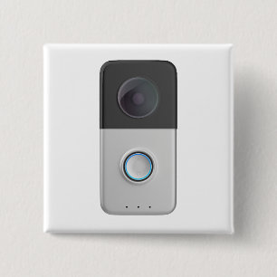 Voorkant uitzicht van smart video deurbel vierkante button 5,1 cm