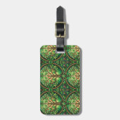 Voorkant van een bagagelabel met ingewikkelde groe (Voorkant verticaal)