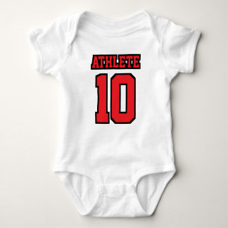 Voorkant WIT ROOD ZWART Bodysuit Football Jersey