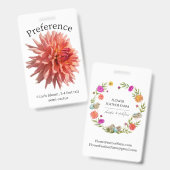 Voorkeur Dahlia ID-badge Badge (Voor- en achterkant)