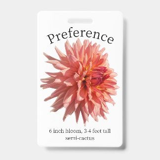 Voorkeur Dahlia ID-badge Badge