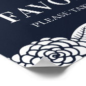 Voorkeuren. moderne bloemen. Blauwe bruinktvis Poster (Hoek)