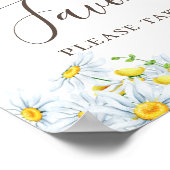 Voorkeuren. Waterverf maaltijd. Landbloemige bruil Poster (Hoek)