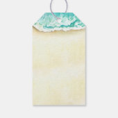 voorkeurstag | Tropical Beach Dank je bruiloft Cadeaulabel (Achterkant)