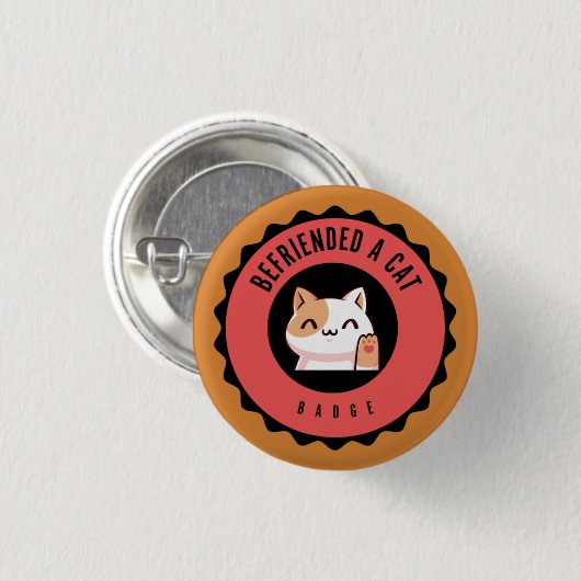 Voorkeurster van een kattenbadge ronde button 3,2 cm (Voorkant /achterkant)