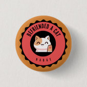 Voorkeurster van een kattenbadge ronde button 3,2 cm (Voorkant)
