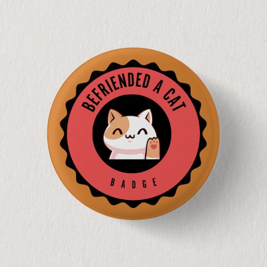 Voorkeurster van een kattenbadge ronde button 3,2 cm (Voorkant)