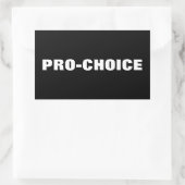 Voorkeuze zwart-wit-minimalistisch modern rechthoekige sticker (Tas)