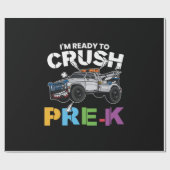 Voorkleuter klaar voor de kleuterschool cadeaupapier (Vlak)