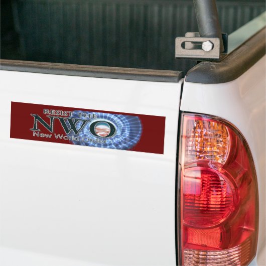 Voorkom de NWO Bumpersticker (Op Truck)