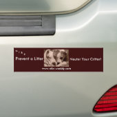 Voorkom een strooisel, Neuter uw ritje... Bumpersticker (Op auto)