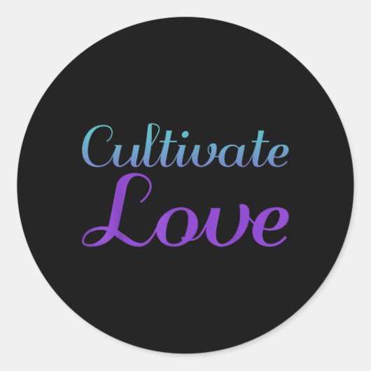 Voorkom Liefde Cultiveren Ronde Sticker (Voorkant)