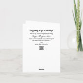 Voorkomen dat je jaren naar de sportschool gaat kaart (Achterkant)