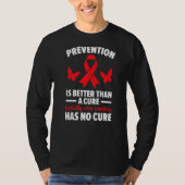 voorkomen is beter dan genezen van hiv/aids t-shirt (Voorkant)