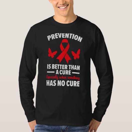 voorkomen is beter dan genezen van hiv/aids t-shirt (Voorkant)