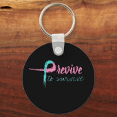 Voorkomen op overleven sleutelhanger (Voorkant)