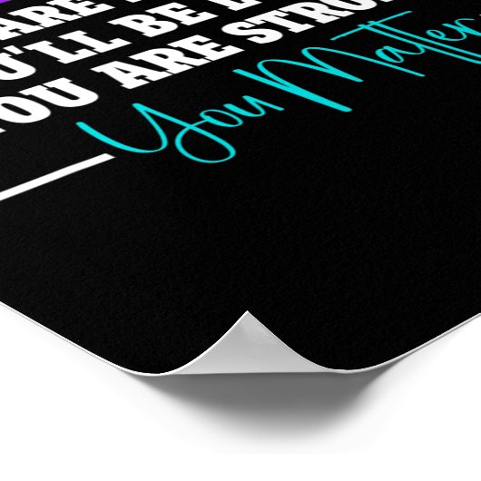 Voorkomen van zelfmoord Bewustzijn van zelfmoord 1 Poster (Hoek)