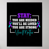 Voorkomen van zelfmoord Bewustzijn van zelfmoord 1 Poster (Voorkant)