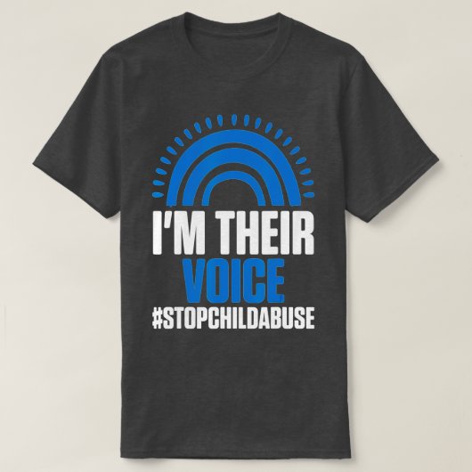 Voorkoming kindermisbruik stoppen Maand Awareness T-shirt (Design voorkant)