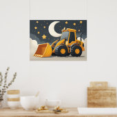 Voorlader Bouwtruck Poster (Keuken)