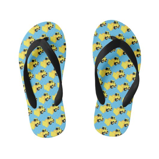 Voorlader Bouwtrucks Kinder Teenslippers (Voetbed)