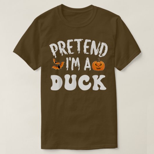 Voorleer Im A Duck Halloween Costume Mannen Vrouwe T-shirt (Design voorkant)