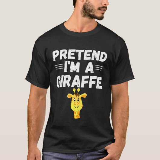 Voorleer Im A Giraffe CostumeHalloween Party T-shirt (Voorkant)