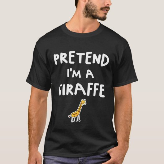 Voorleer Im A Giraffe Easy Halloween Costume T-shirt (Voorkant)